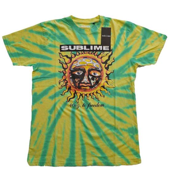 Sublime: 40oz To Freedom (Dip Dye, Dye Wash) - Green T-Shirt