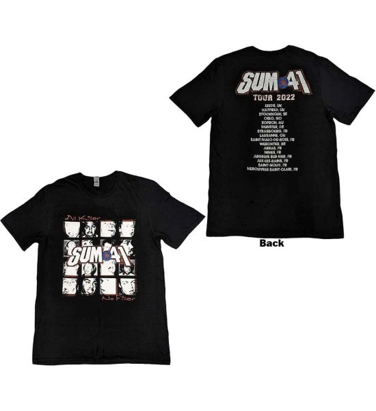 Sum 41: AKNF Grid European Tour 2022 (Back Print) - Black T-Shirt