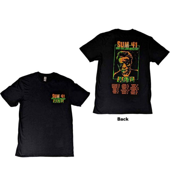 Sum 41: Does This Look Infected? European Tour 2022 (Back Print) - Black T-Shirt