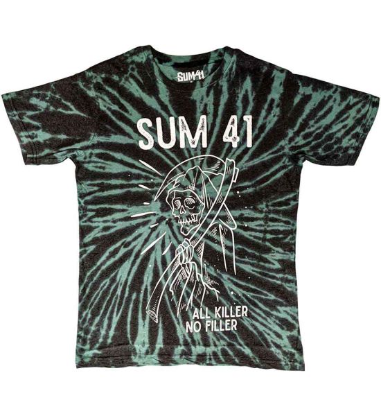 Sum 41: Reaper (Dip Dye, Dye Wash) - Green T-Shirt