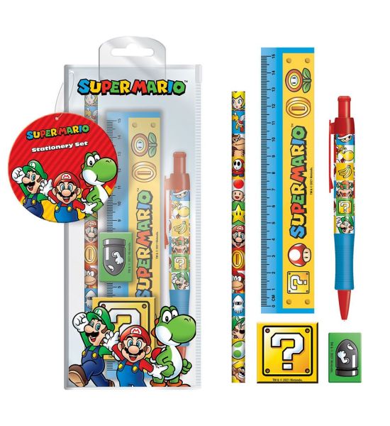 Super Mario: 5-Piece Stationery Set