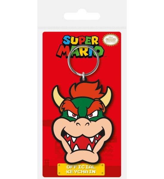 Super Mario: Bowser Rubber Keychain (6cm) Preorder