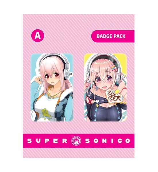 Super Sonico: Pin Badges 2-Pack Set A Preorder