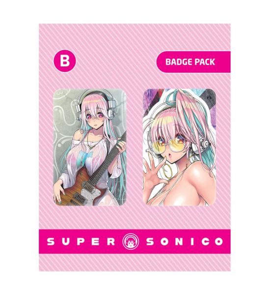 Super Sonico: Pin Badges 2-Pack Set B Preorder