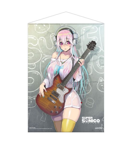 Super Sonico: Super Sonico with Guitar Wallscroll (50 x 70cm) Preorder