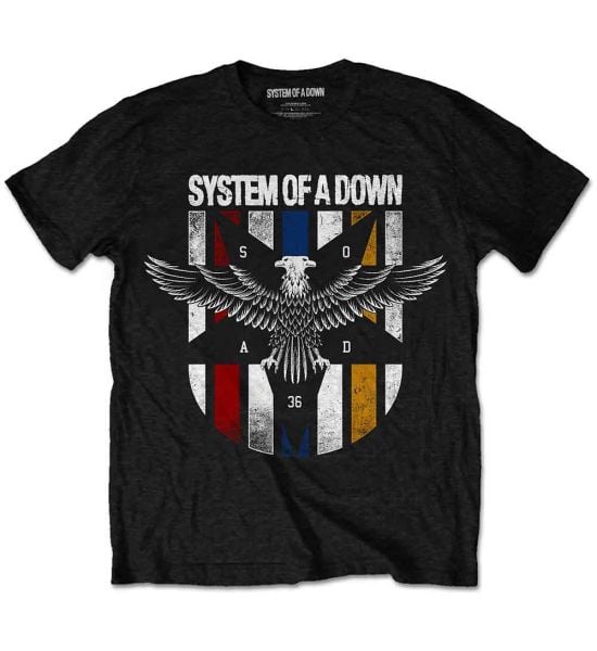 System Of A Down: Eagle Colours - Black T-Shirt