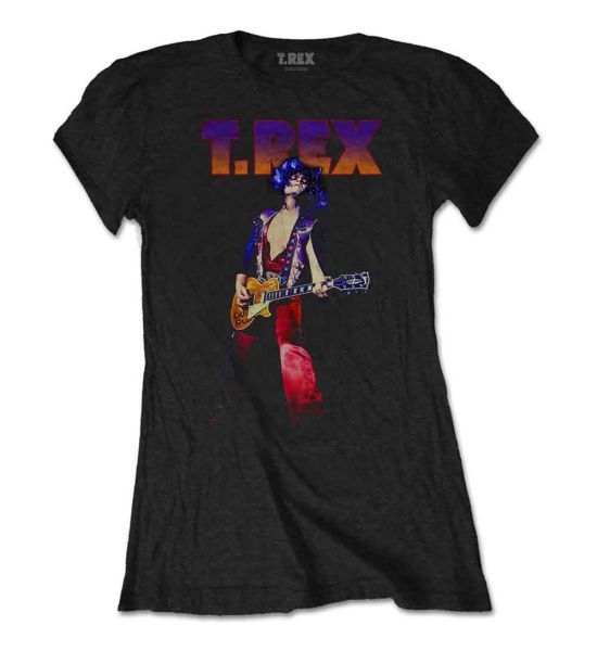 T-Rex: Rockin' - Ladies Black T-Shirt