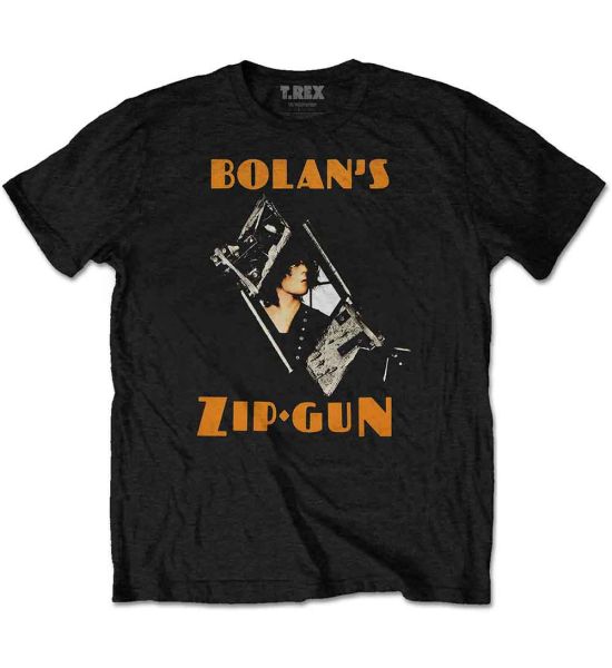 T-Rex: Zip Gun - Black T-Shirt