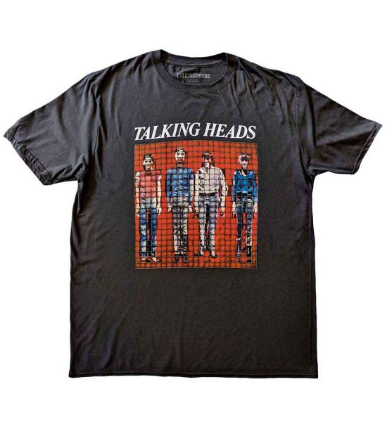 Talking Heads: Pixel Portrait - Charcoal Grey T-Shirt