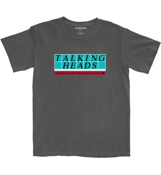 Talking Heads: Tiled Logo - Charcoal Grey T-Shirt