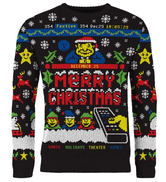 Teletext: Santa's Schedule Ugly Christmas Sweater