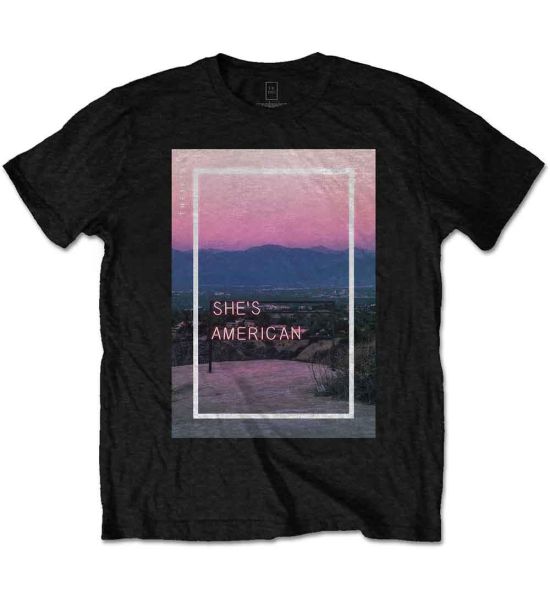 The 1975: She's American - Black T-Shirt