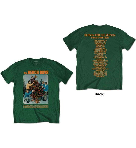 The Beach Boys: Xmas Album (Back Print) - Green T-Shirt