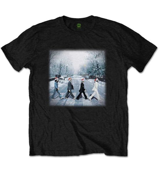 The Beatles: Abbey Christmas - Black T-Shirt