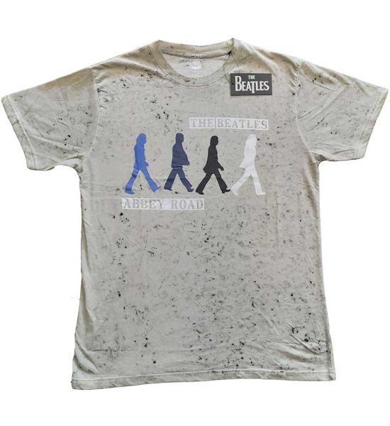 The Beatles: Abbey Road Colours (Dip Dye, Dye Wash) - Grey T-Shirt