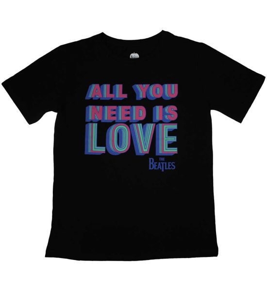 The Beatles: All You Need Is Love - Ladies Black T-Shirt