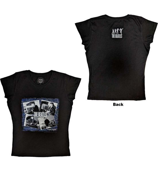 The Beatles: At the Cavern (Back Print) - Ladies Black T-Shirt