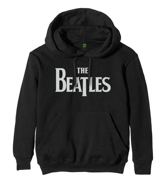 The Beatles: Drop T Logo - Black Pullover Hoodie