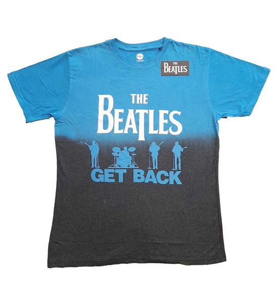 The Beatles: Get Back (Dip Dye, Dye Wash) - Blue T-Shirt