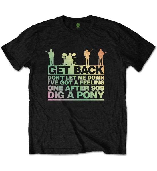 The Beatles: Get Back Gradient - Black T-Shirt