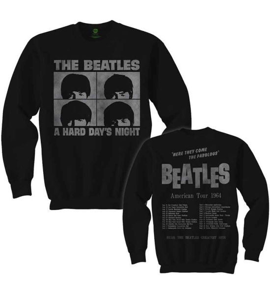 The Beatles: Hard Days Night (Back Print) - Black Long Sleeve T-Shirt