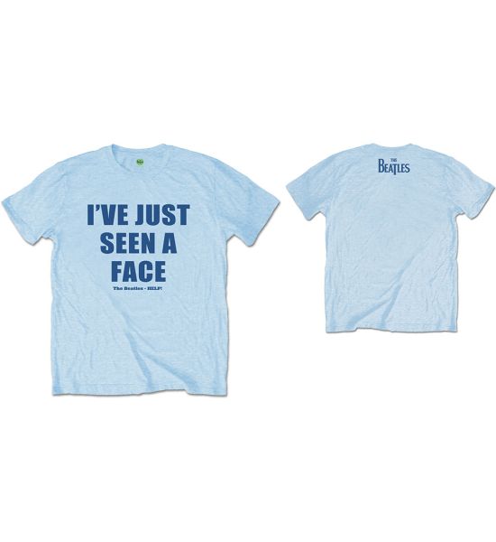 The Beatles: I've Just Seen A Face (Back Print) - Light Blue T-Shirt