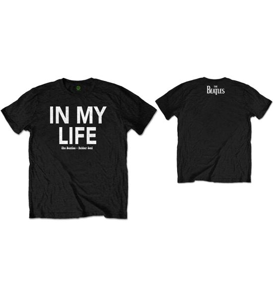 The Beatles: In My Life (Back Print) - Black T-Shirt