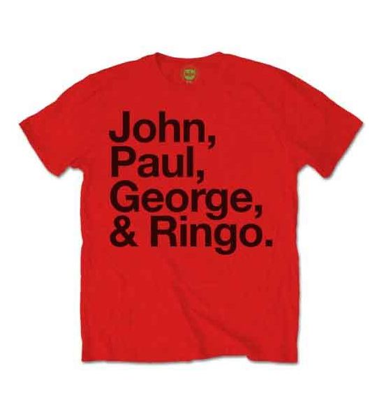 The Beatles: John, Paul, George & Ringo - Red T-Shirt