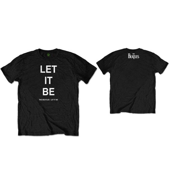 The Beatles: Let It Be (Back Print) - Black T-Shirt