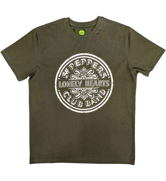 The Beatles: Lonely Hearts - Khaki Green T-Shirt