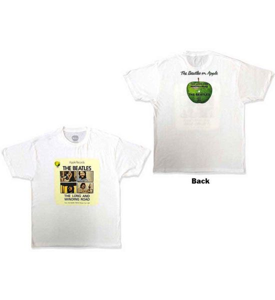 The Beatles: Long & Winding Road (Back Print) - White T-Shirt