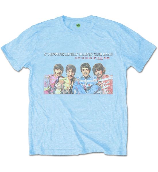 The Beatles: LP Here Now - Light Blue T-Shirt