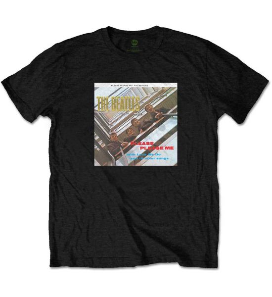 The Beatles: Please Please Me Gold (Foiled) - Black T-Shirt