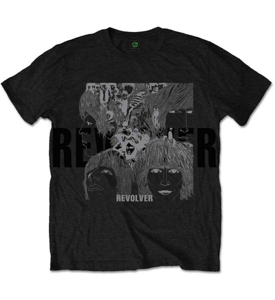 The Beatles: Reverse Revolver (Foiled) - Black T-Shirt