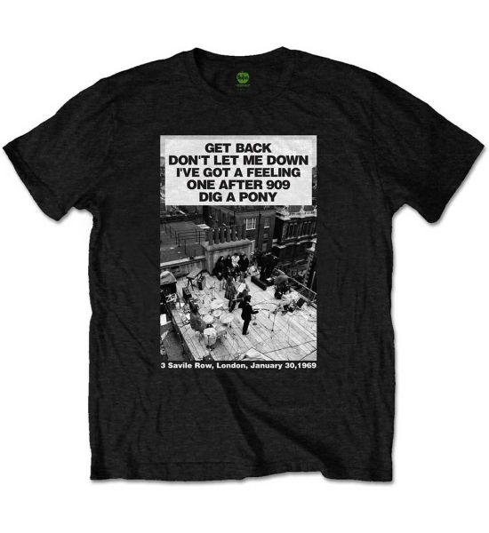 The Beatles: Rooftop Songs - Black T-Shirt