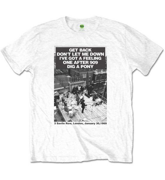 The Beatles: Rooftop Songs - White T-Shirt