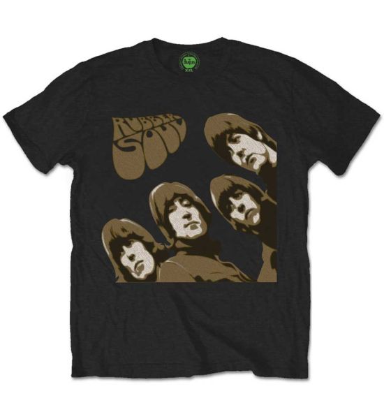 The Beatles: Rubber Soul Sketch - Black T-Shirt