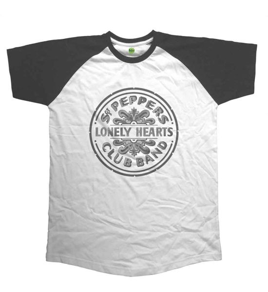 The Beatles: Sgt Pepper Drum - White & Black T-Shirt