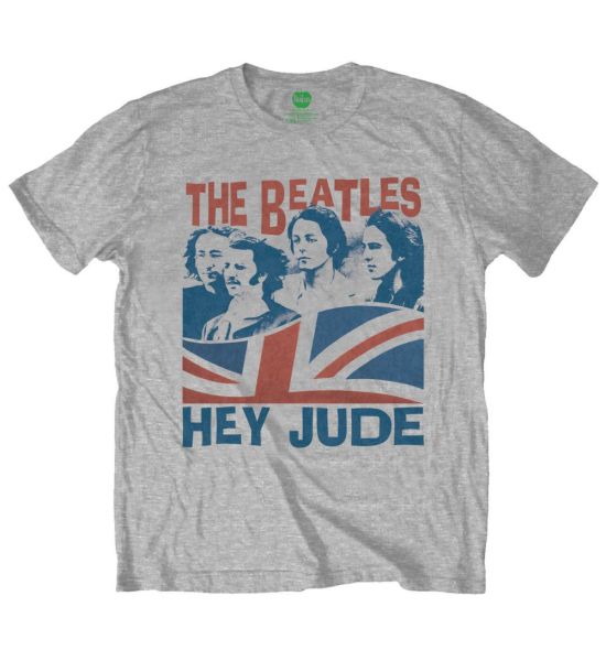 The Beatles: Windswept/Hey Jude - Heather Grey T-Shirt