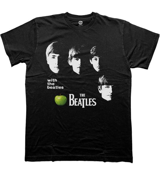 The Beatles: With The Beatles Apple - Black T-Shirt