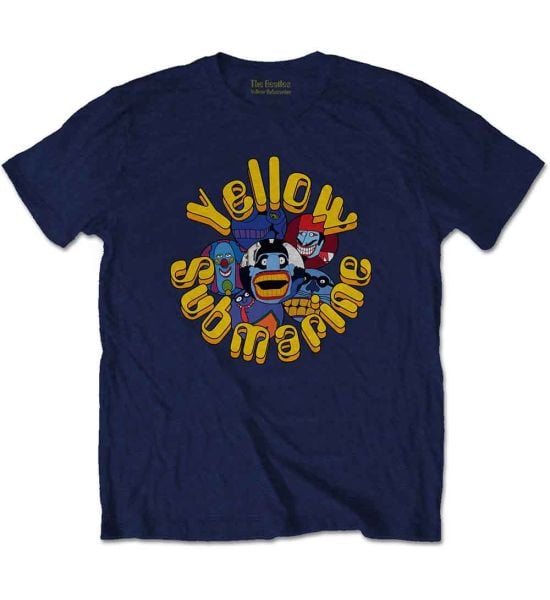 The Beatles: Yellow Submarine Baddies - Navy Blue T-Shirt