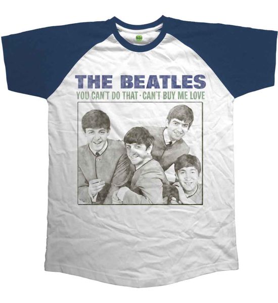 The Beatles: You Can't Do That - Can't Buy Me Love - Navy Blue & White T-Shirt