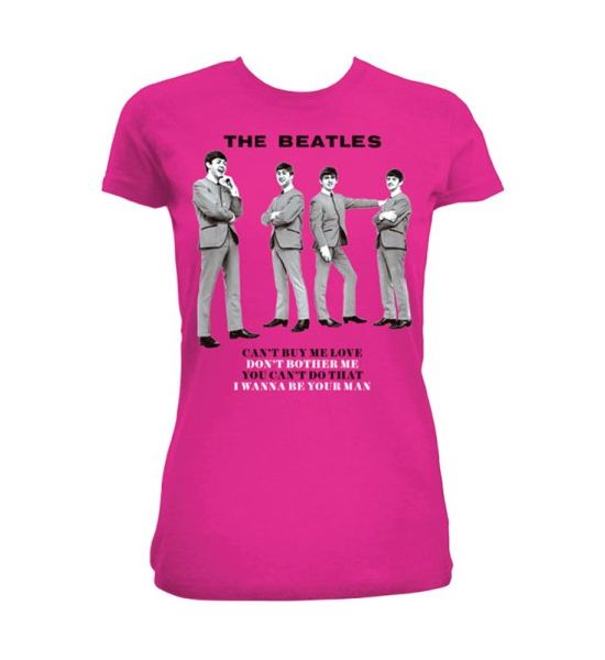 The Beatles: You can't do that - Ladies Fuchsia Pink T-Shirt