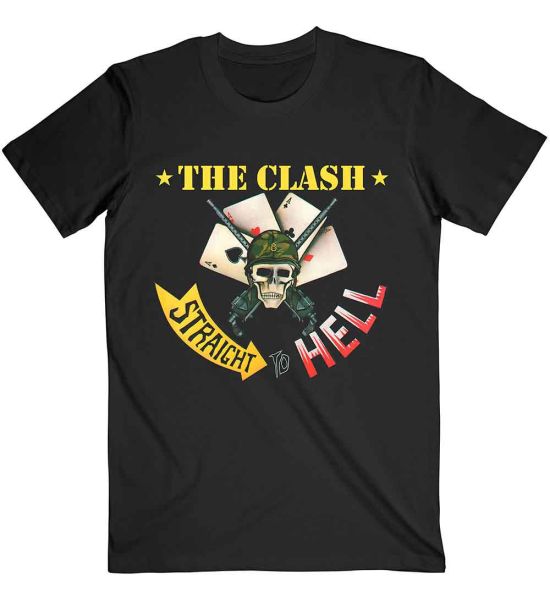 The Clash: Straight To Hell Single - Black T-Shirt