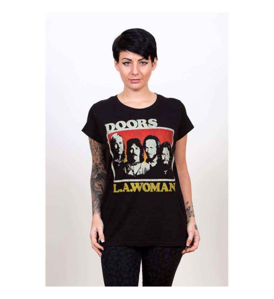 The Doors: LA Woman - Ladies Black T-Shirt