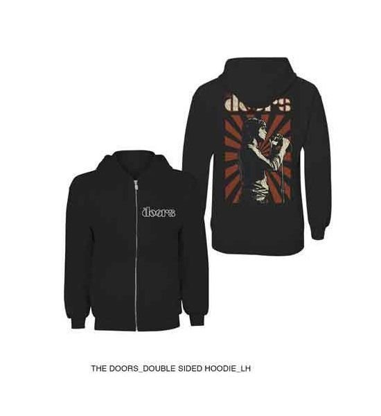 The Doors: Lizard King (Back Print) - Black Zip-up Hoodie