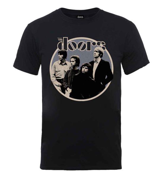 The Doors: Retro Circle - Black T-Shirt