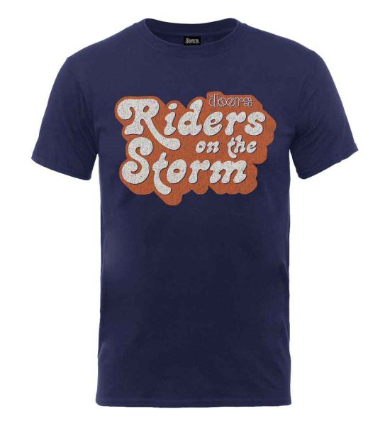 The Doors: Riders on the Storm Logo - Navy Blue T-Shirt