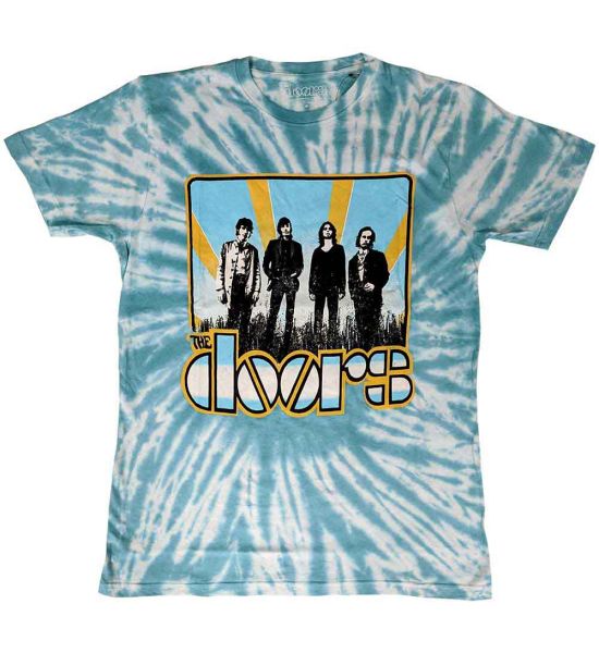 The Doors: Waiting For The Sun (Dip Dye, Dye Wash) - Light Blue T-Shirt