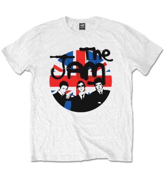 The Jam: Union Jack Circle - White T-Shirt